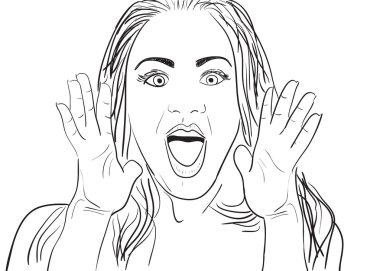 Surprised Woman clipart