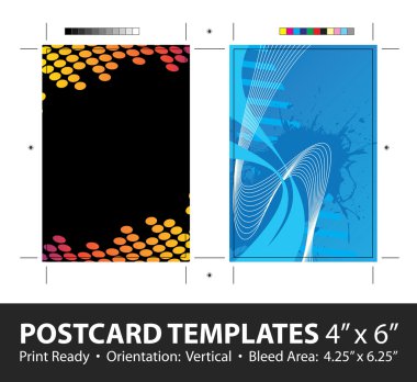 Postcard Template Designs with Copyspace clipart