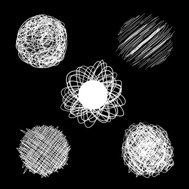 Scribbled Doodle Balls Vector vector