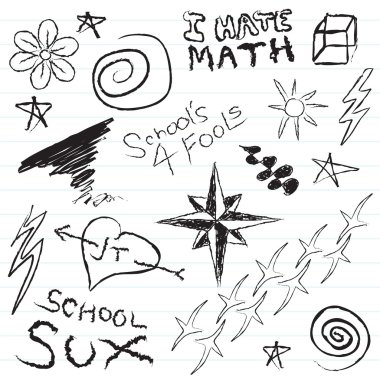 School Notebook Doodles clipart