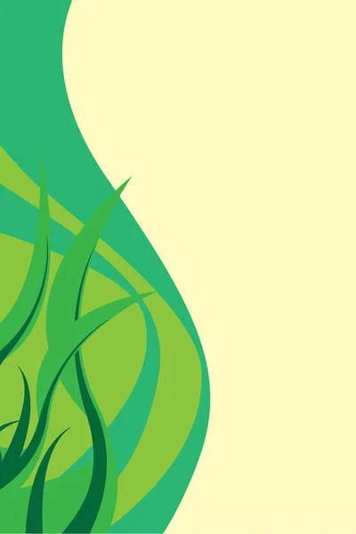 緑の葉のレイアウト — ストックベクタ
