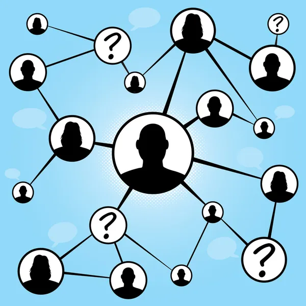Друзі соціальних мереж Chart — стоковий вектор