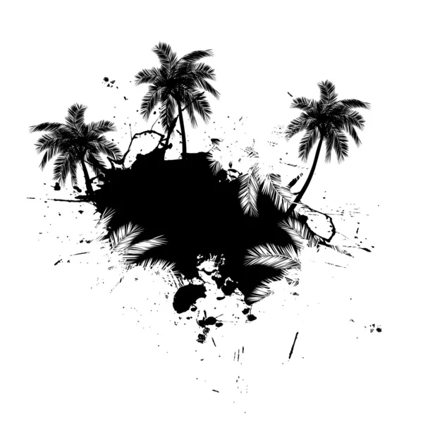 Palm Trees Grunge Vector — Stock Vector