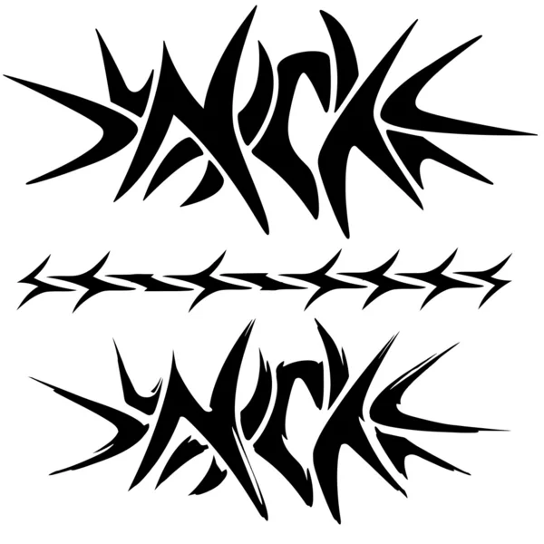 Nick Tribal Tattoo — Stock vektor