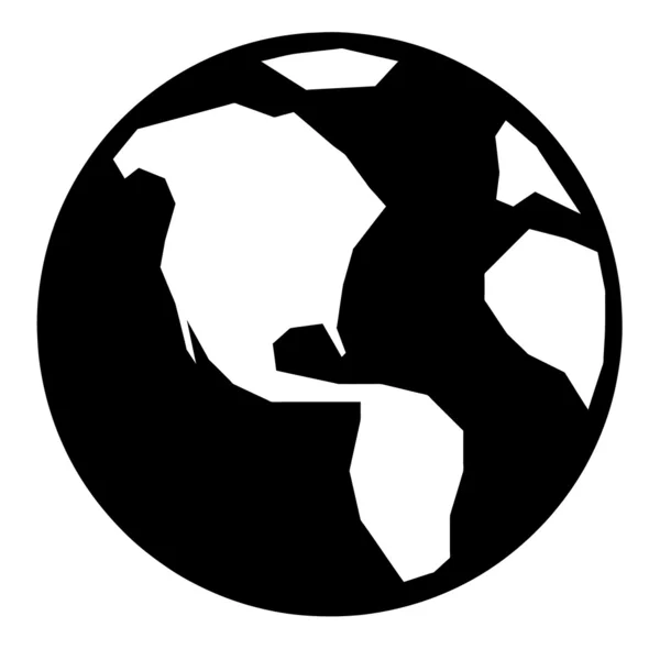 Eenvoudige wereldbol icoon — Stockvector