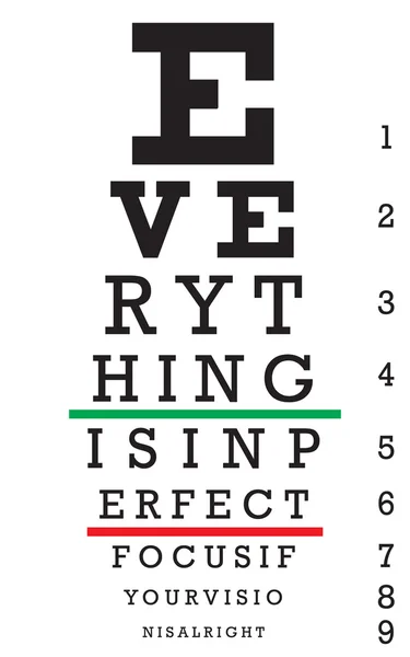 Optometry Eye Chart Illustration — Stock Vector