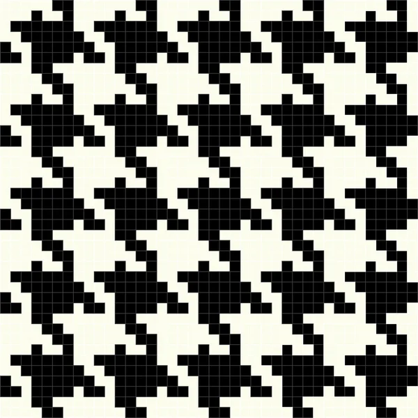 黑色和白色矢量千鸟格纹理 — 图库矢量图片