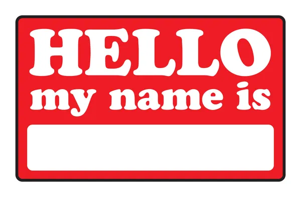 Hello My Name Is Tags — Stock Vector