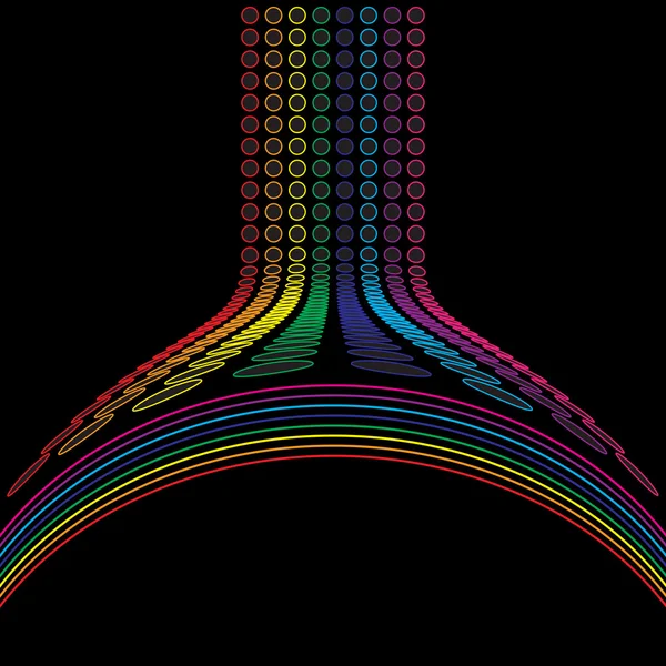 Anordnung der Regenbogenkreise — Stockvektor
