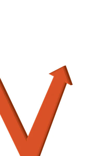3D red arrow — Stock Vector