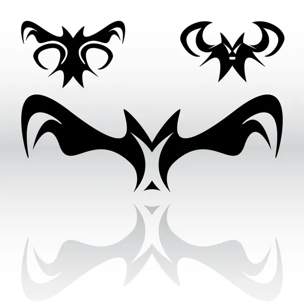 Bat tribal tattoo Vector Art Stock Images | Depositphotos