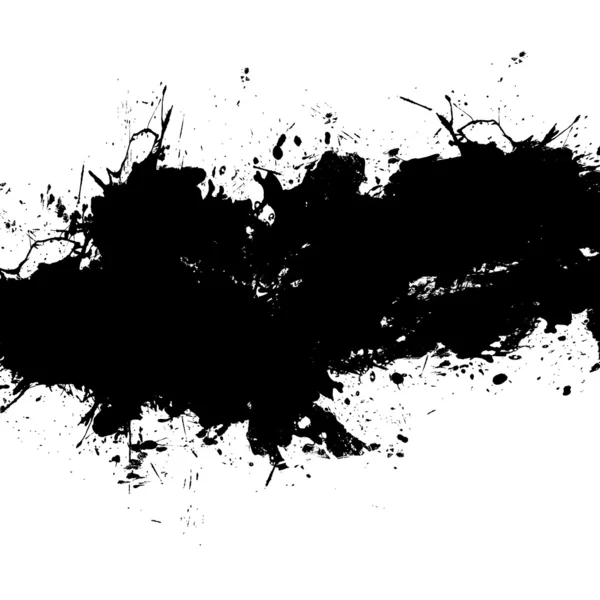 Fekete festék fröccs — Stock Vector