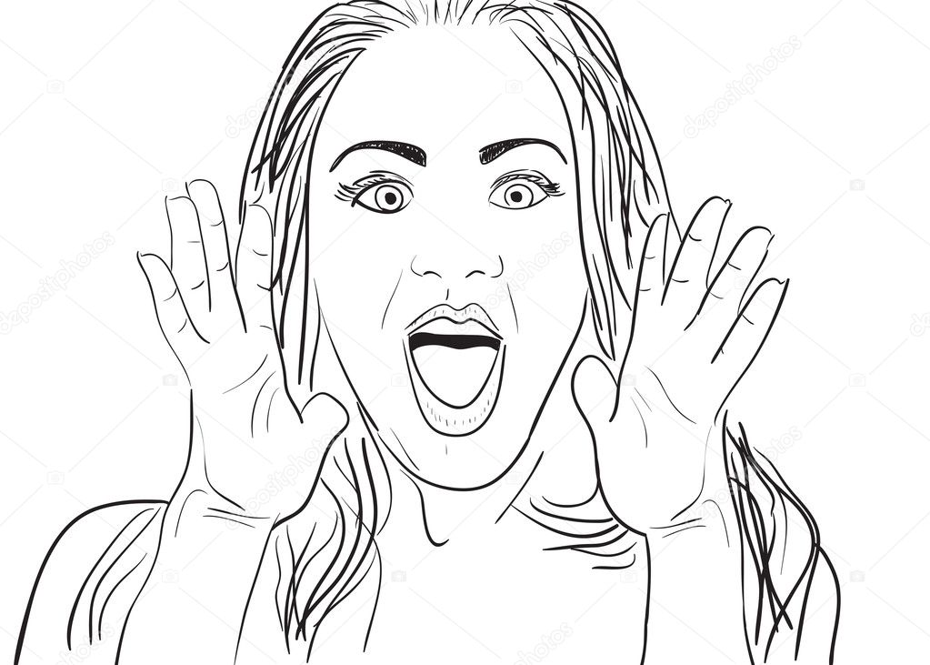Shouting or yawning or tired man Royalty Free Vector Image
