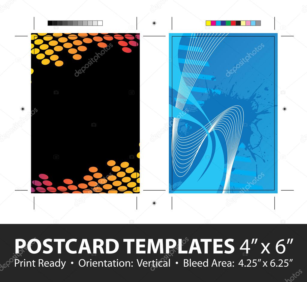 Postcard Template Designs with Copyspace