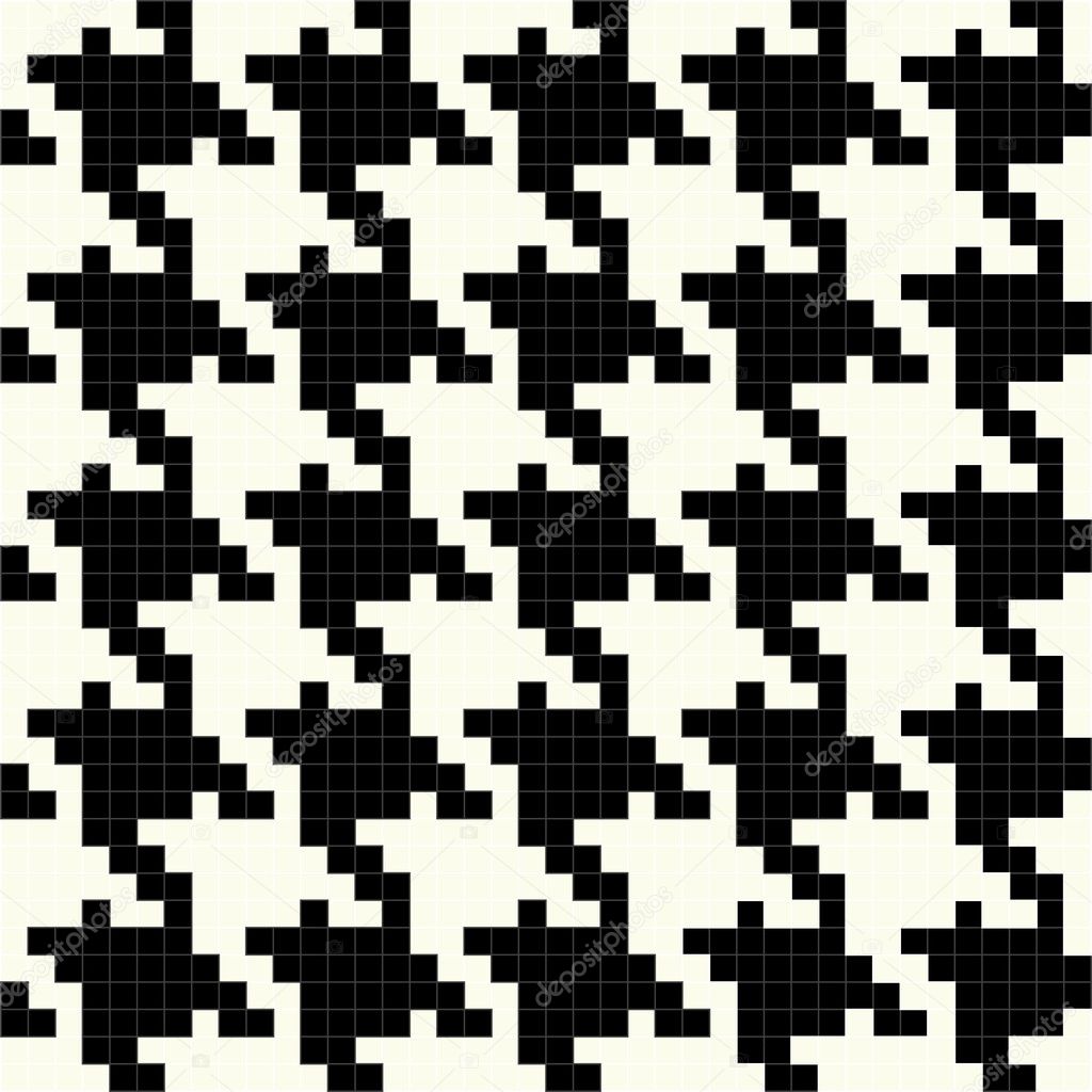Black and White Vector Houndstooth Texture