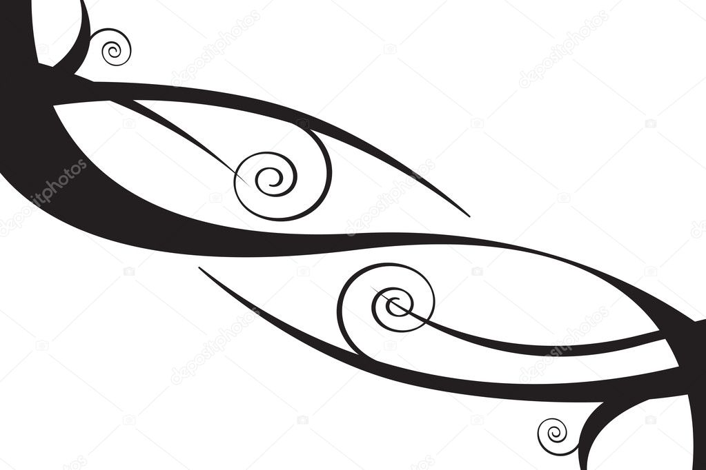 Curly Foliage Vector