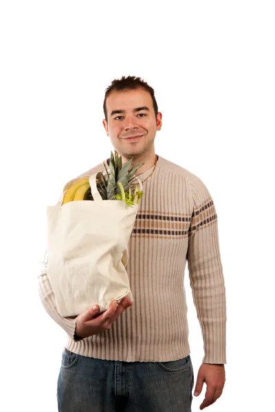Mężczyzna spożywczy shopper — Zdjęcie stockowe