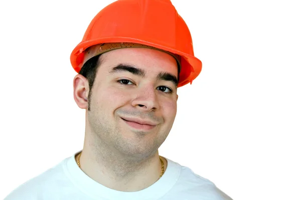 Kırpma yolu ile inşaat işçisi — Stok fotoğraf