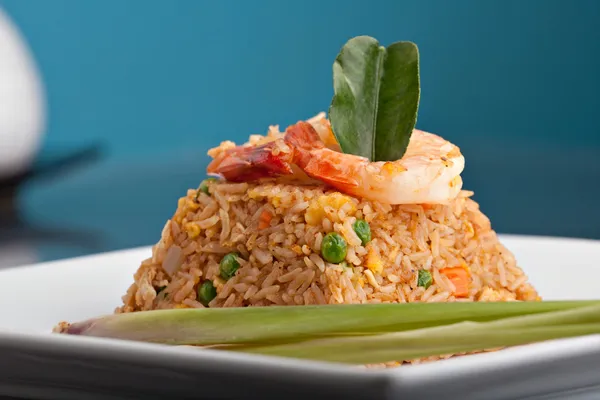 Garnelen gebratener Reis thailändisches Gericht — Stockfoto