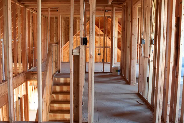 Unfinished Home Framing Interior — Stock Photo, Image