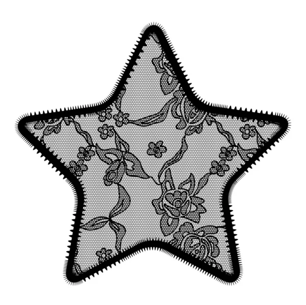 Krajka hvězda nášivka — Stockový vektor