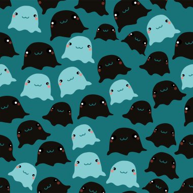 Funny sea seamless pattern clipart