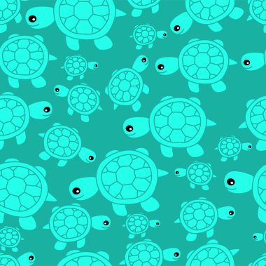 Funny sea seamless pattern clipart