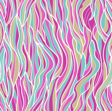 Seamless waves hand-drawn pattern clipart