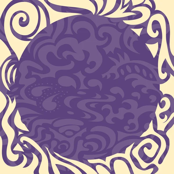 Violeta elegante marco redondo — Archivo Imágenes Vectoriales