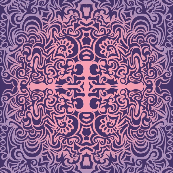 Фиолетовый большой винтажный бесшовный рисунок — стоковый вектор