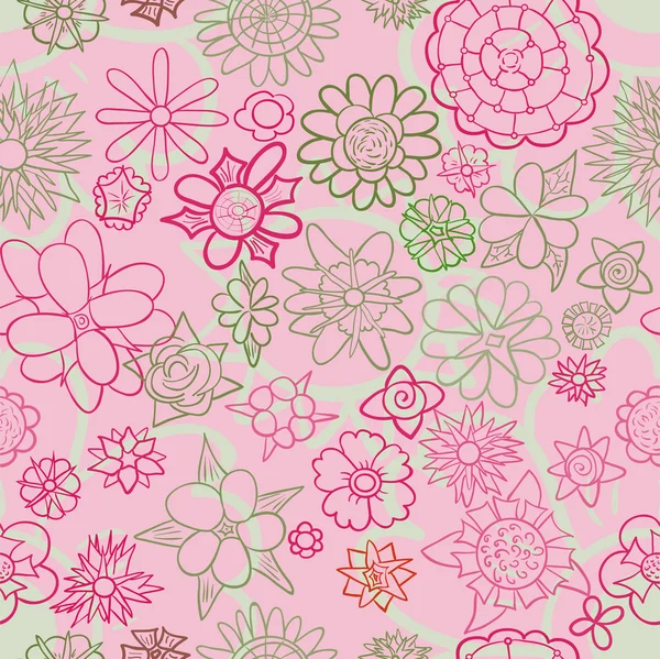 Motif floral sans couture — Image vectorielle