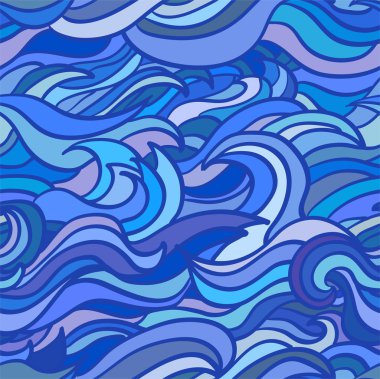 Waves seamless pattern clipart