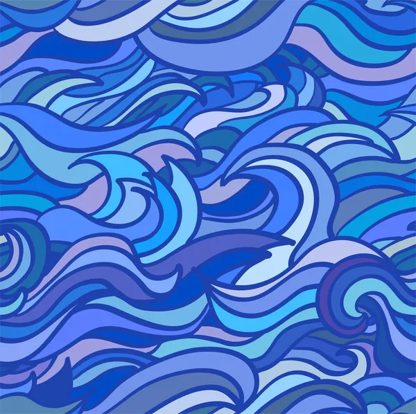 Wellen nahtloses Muster — Stockvektor