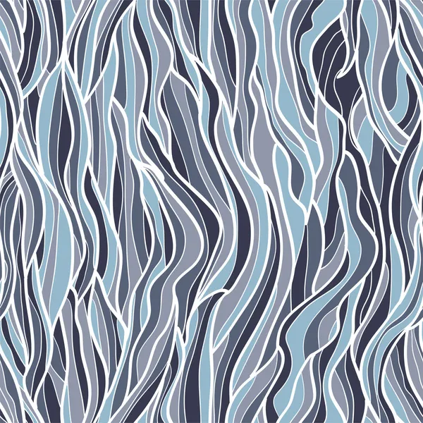 Nahtlose Wellen handgezeichnetes Muster — Stockvektor