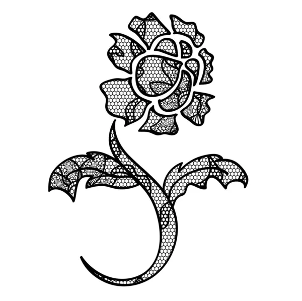Applique fleur dentelle — Image vectorielle