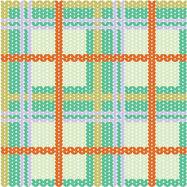 Plaid pattern from knitted texture — Stock Vector