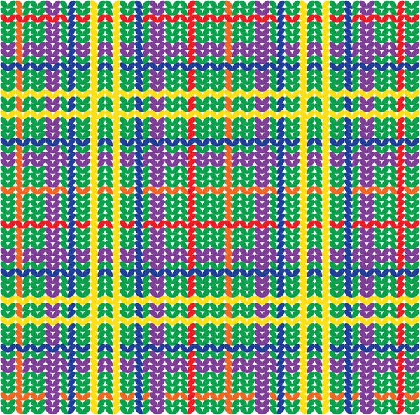 Modèle à carreaux de texture tricotée — Image vectorielle