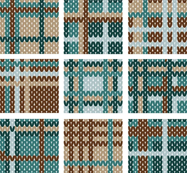 Set of seamless plaid patterns — Stock Vector