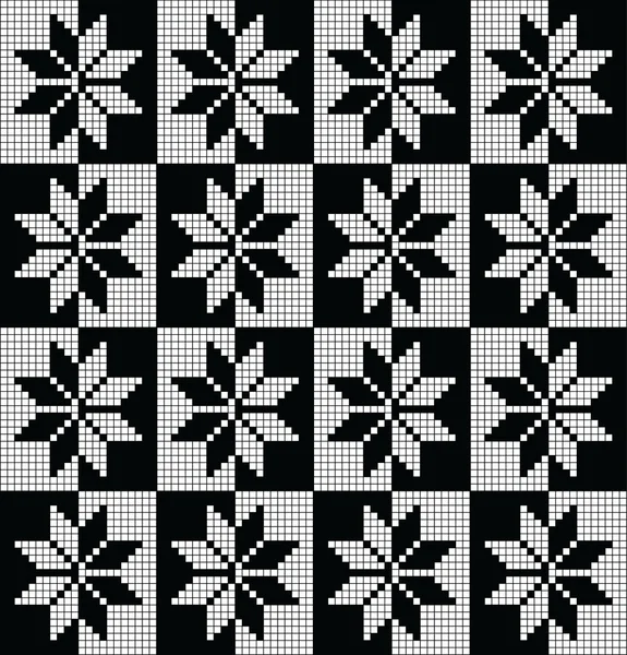 노르웨이 별에서 흑인과 백인 원활한 패턴 — 스톡 벡터