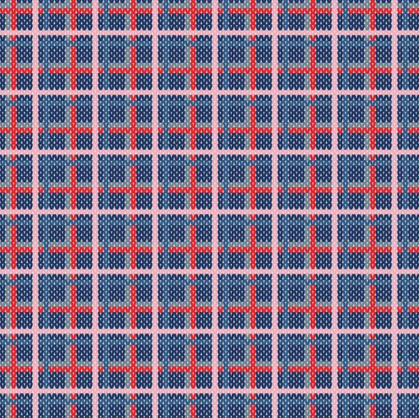 Seamless plaid pattern from knitted texture — Free Stock Photo