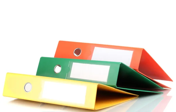 Office folders isolated on white — Stock Photo, Image