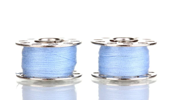 Metal spools of thread isolated on white — Stock Photo, Image