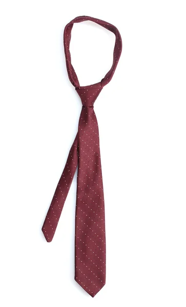 Елегантна червона краватка ізольована на білому — стокове фото