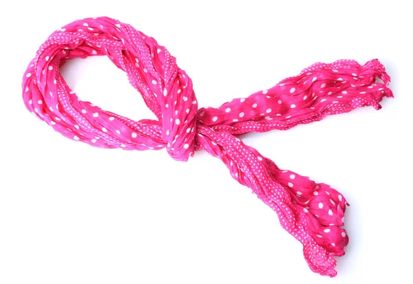 Ярко-розовый женский шарф изолирован на белом — стоковое фото