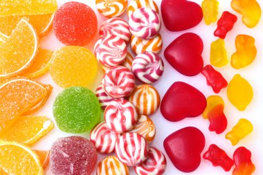 Colorful jelly candies background clipart