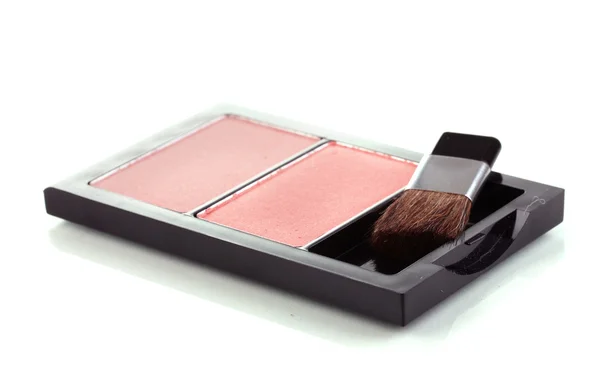 Fard make-up in scatola isolata su bianco — Foto Stock