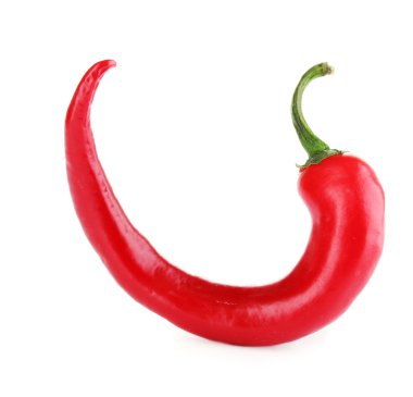 Red hot chili pepper isolated on white clipart