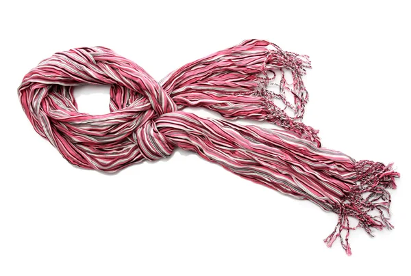 Ljusa rosa kvinnliga halsduk isolerad på vit — Stockfoto