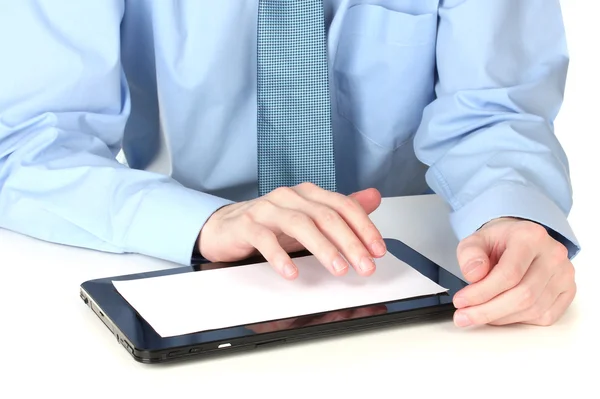 Businessman working with a tablet computer — Stock Photo, Image