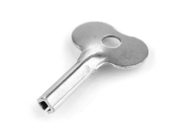 Kronkelende sleutel geïsoleerd op wit — Stockfoto
